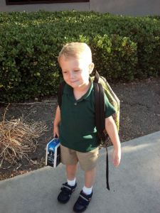 Kevin's first day of school